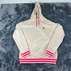 Beige and Pink Hooded Men's Sweater
